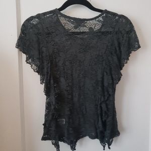Aeropostale gray lace top